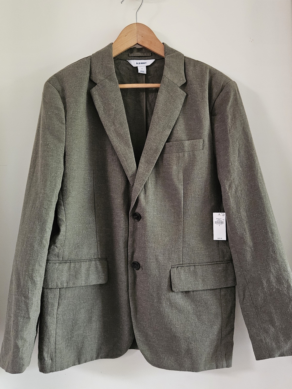Old Navy Men's Olive Blazer with Notch Lapel